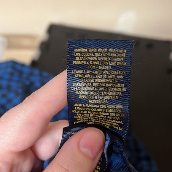 Polo Ralph Lauren Blue Black Plaid Flannel Button Down Shirt - Picture 5 of 5